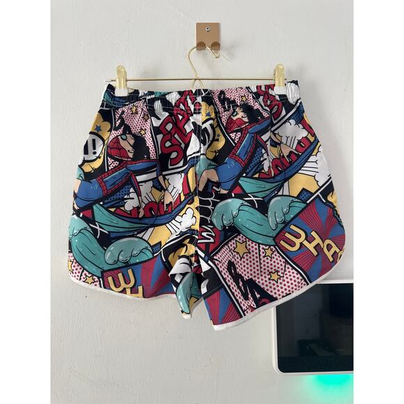 Men’s multicolored comic book print swim trunks shorts - Picture 4 of 9